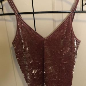 Tank top. Pink velvet